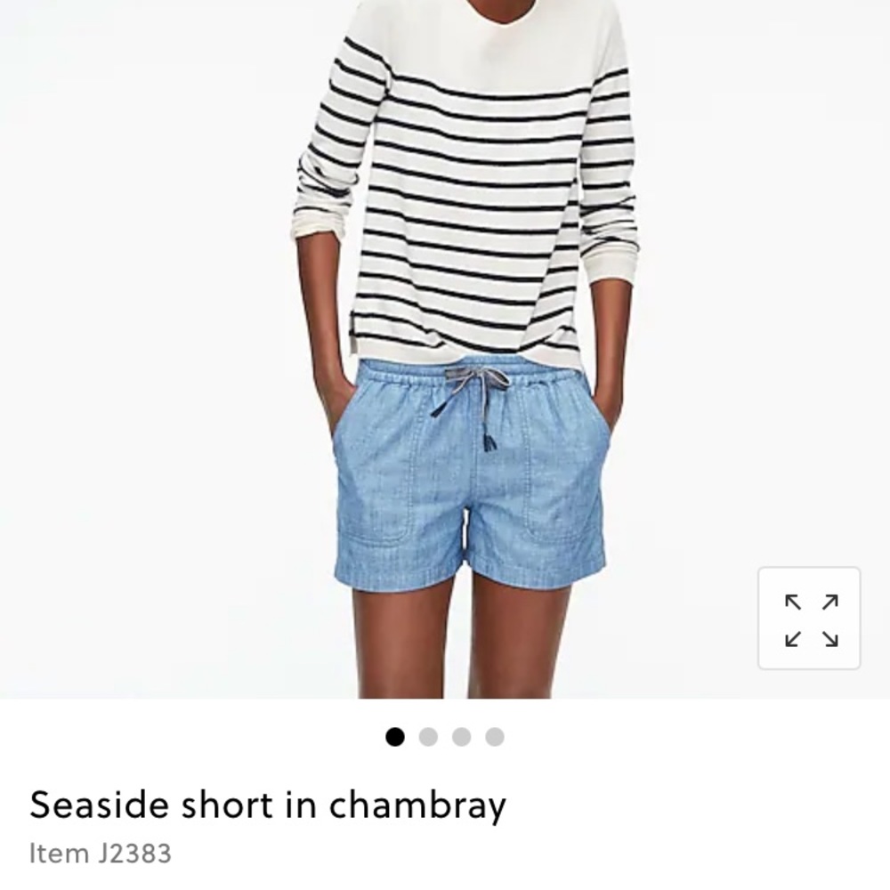 J. Crew drawstring cotton shorts in chambray